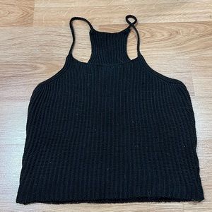 knit black tank
